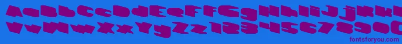 Czcionka GREATEST VIEW Bold – fioletowe czcionki na niebieskim tle