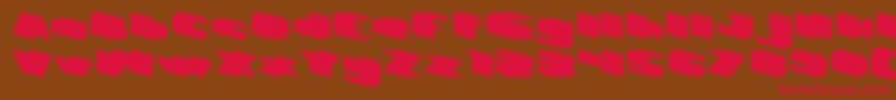 フォントGREATEST VIEW Bold – 赤い文字が茶色の背景にあります。