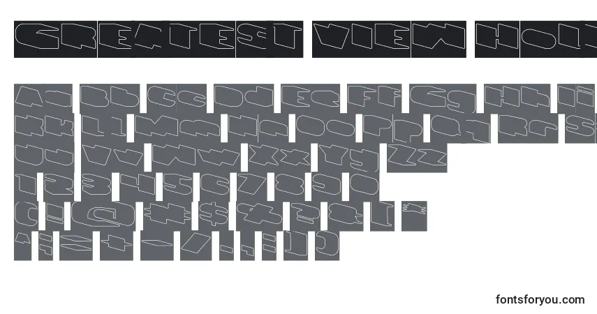 GREATEST VIEW Hollow Inverse-fontti – aakkoset, numerot, erikoismerkit