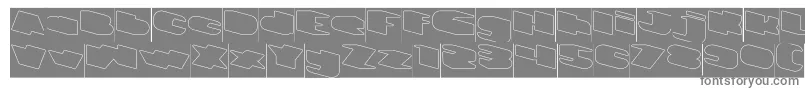 フォントGREATEST VIEW Hollow Inverse – 白い背景に灰色の文字