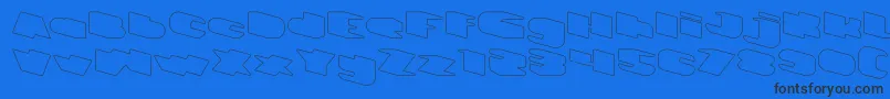 GREATEST VIEW Hollow Font – Black Fonts on Blue Background