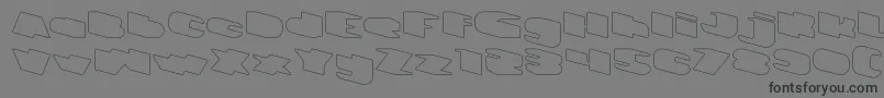 フォントGREATEST VIEW Hollow – 黒い文字の灰色の背景