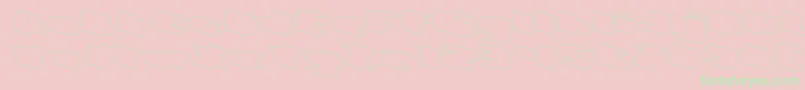 GREATEST VIEW Hollow-Schriftart – Grüne Schriften auf rosa Hintergrund