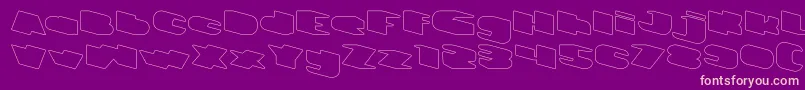 GREATEST VIEW Hollow Font – Pink Fonts on Purple Background