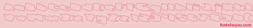 GREATEST VIEW Hollow Font – Red Fonts on Pink Background