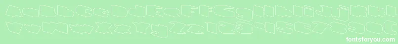 GREATEST VIEW Hollow Font – White Fonts on Green Background