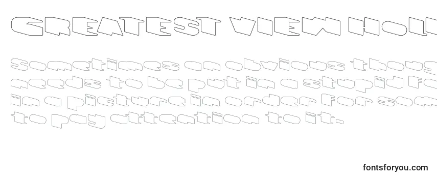GREATEST VIEW Hollow Font