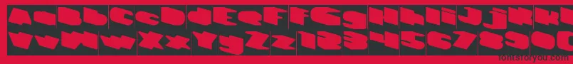 Czcionka GREATEST VIEW Inverse – czarne czcionki na czerwonym tle