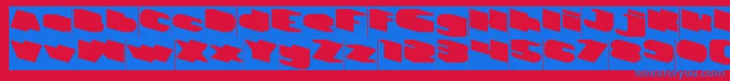 GREATEST VIEW Inverse-fontti – siniset fontit punaisella taustalla