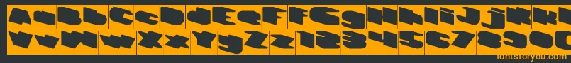 フォントGREATEST VIEW Inverse – 黒い背景にオレンジの文字