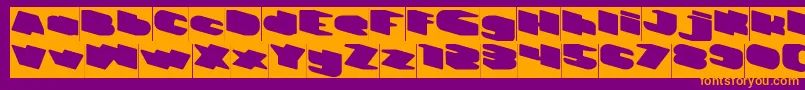 Шрифт GREATEST VIEW Inverse – оранжевые шрифты на фиолетовом фоне