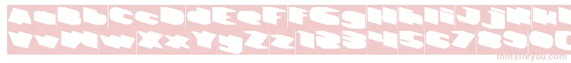 Fonte GREATEST VIEW Inverse – fontes rosa em um fundo branco