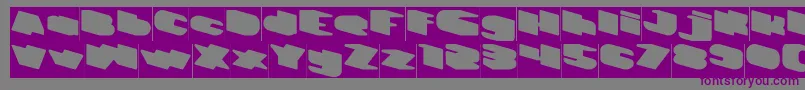 フォントGREATEST VIEW Inverse – 紫色のフォント、灰色の背景