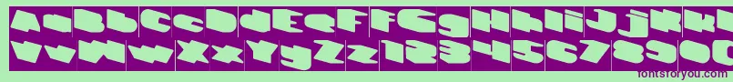 GREATEST VIEW Inverse Font – Purple Fonts on Green Background