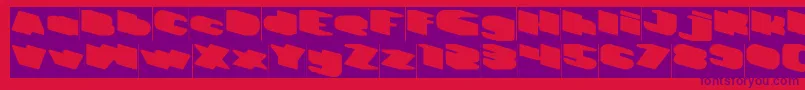 GREATEST VIEW Inverse Font – Purple Fonts on Red Background