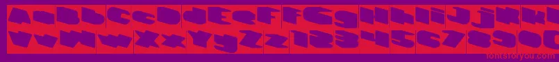 フォントGREATEST VIEW Inverse – 紫の背景に赤い文字