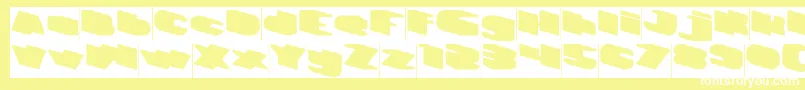 フォントGREATEST VIEW Inverse – 黄色い背景に白い文字