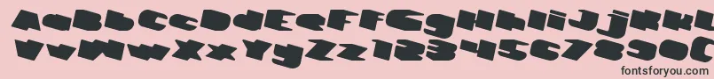 Fonte GREATEST VIEW Italic – fontes pretas em um fundo rosa