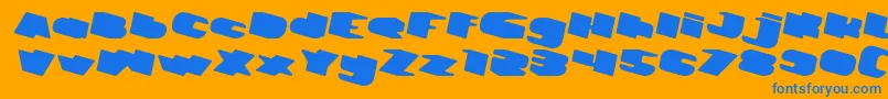 GREATEST VIEW Italic Font – Blue Fonts on Orange Background