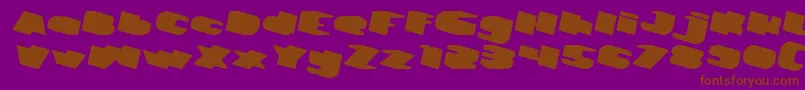 Fonte GREATEST VIEW Italic – fontes marrons em um fundo roxo