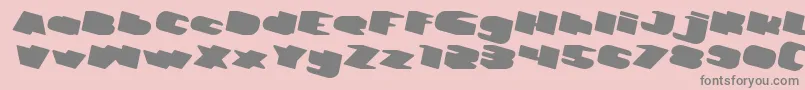 Fonte GREATEST VIEW Italic – fontes cinzas em um fundo rosa