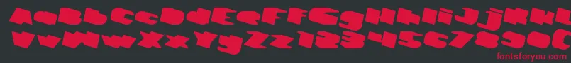 Fonte GREATEST VIEW Italic – fontes vermelhas em um fundo preto