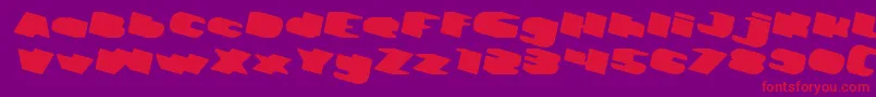 GREATEST VIEW Italic Font – Red Fonts on Purple Background