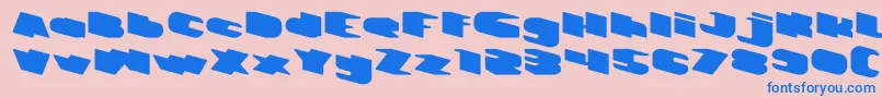 Czcionka GREATEST VIEW light – niebieskie czcionki na różowym tle