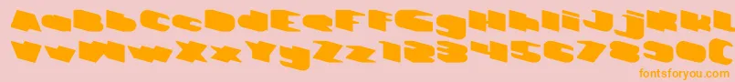 Шрифт GREATEST VIEW light – оранжевые шрифты на розовом фоне