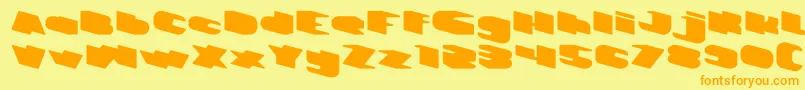 GREATEST VIEW light Font – Orange Fonts on Yellow Background