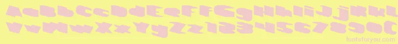 GREATEST VIEW light Font – Pink Fonts on Yellow Background