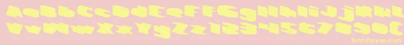 GREATEST VIEW light Font – Yellow Fonts on Pink Background