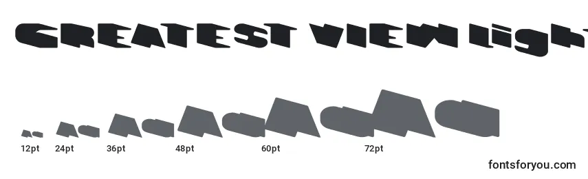 GREATEST VIEW light Font Sizes