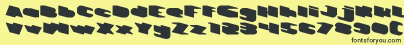GREATEST VIEW Font – Black Fonts on Yellow Background