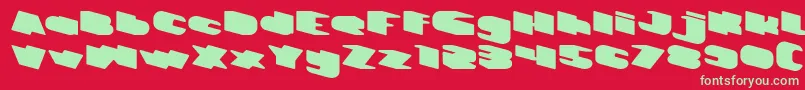 GREATEST VIEW Font – Green Fonts on Red Background