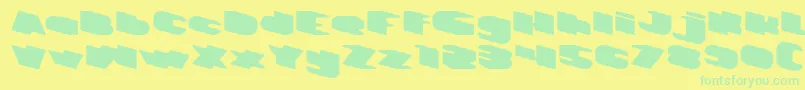 フォントGREATEST VIEW – 黄色い背景に緑の文字