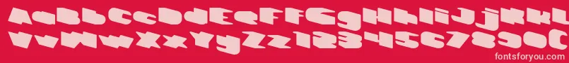 GREATEST VIEW Font – Pink Fonts on Red Background