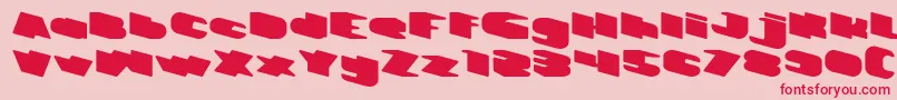 フォントGREATEST VIEW – ピンクの背景に赤い文字