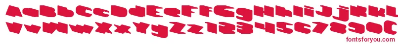 Czcionka GREATEST VIEW – czerwone czcionki na białym tle