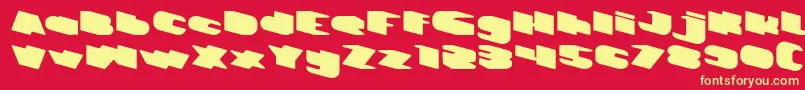 GREATEST VIEW Font – Yellow Fonts on Red Background