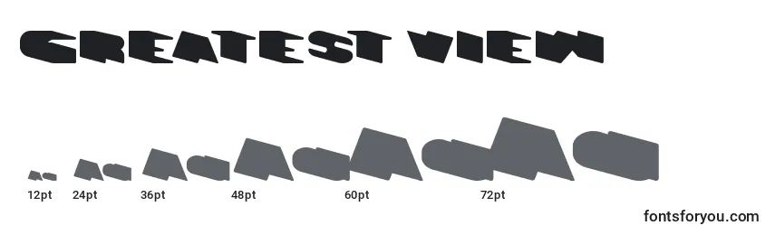 GREATEST VIEW Font Sizes