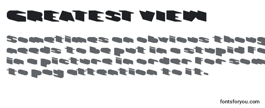 GREATEST VIEW Font