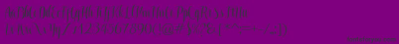 greatfull-Schriftart – Schwarze Schriften auf violettem Hintergrund