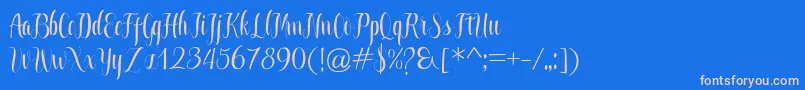 greatfull Font – Pink Fonts on Blue Background