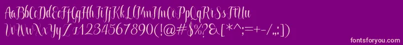 greatfull Font – Pink Fonts on Purple Background