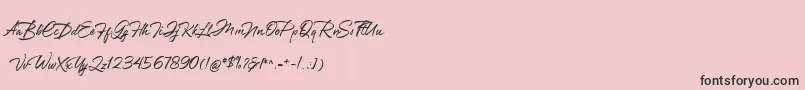 Greathfella Font – Black Fonts on Pink Background