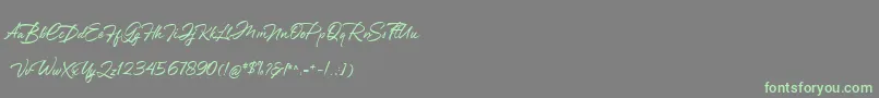 Greathfella Font – Green Fonts on Gray Background