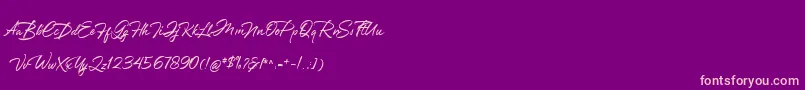 Greathfella Font – Pink Fonts on Purple Background