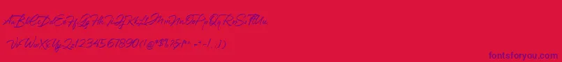 Greathfella-fontti – violetit fontit punaisella taustalla