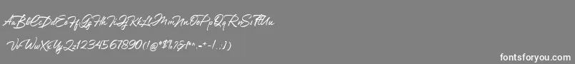 Greathfella Font – White Fonts on Gray Background